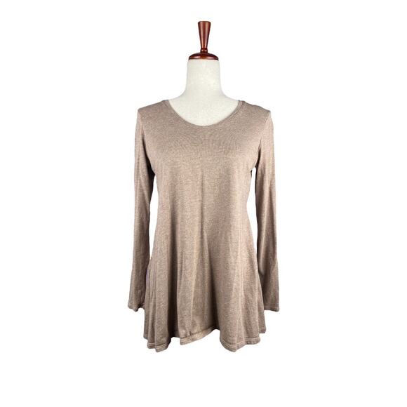 Pure Jill Shirred Back Tunic Top Soft Modal Taupe - Picture 1 of 7